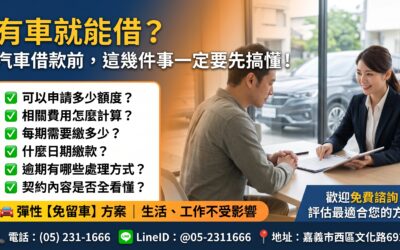 【有車就能借?汽車借款前,這幾件事一定要先搞懂】